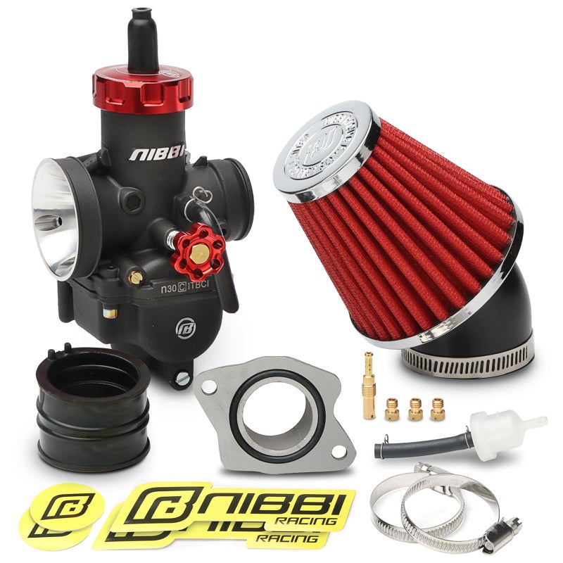 NIBBI PE30 Carburetot for Hawk 250 Dirt Bike  with Air Filter Intake Manifold Connector  Hawk250 Carb upgrade Performance Enhancement - Image 1